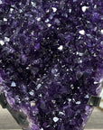 A+ Grade Amethyst Geode on Metal Stand – Stunning Crystal Decor for Shelf Display - MWS2708