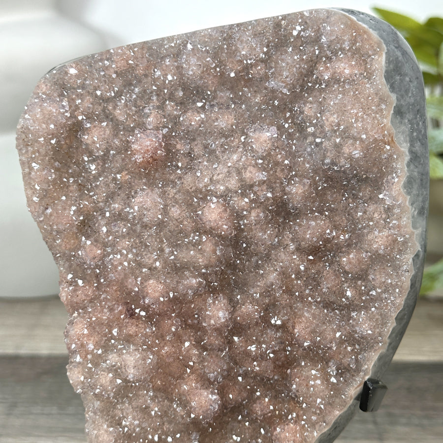 Natural Peach Tone Sugar Quartz Crystal Cluster - MWS3161