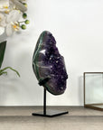 Natural Uruguayan Amethyst Cluster with Green Jasper Shell - MWS2814