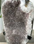 Grey Amethyst Geode on Metal Stand from Uruguay