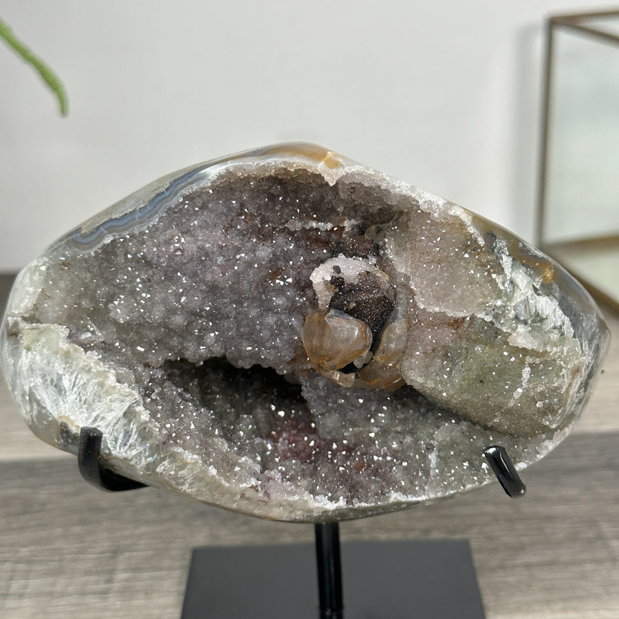Rainbow Quartz Druzy on Metal Stand - MWS2850