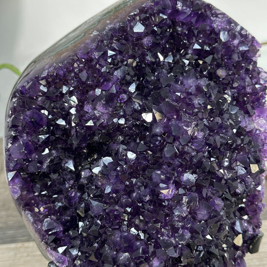 Amethyst Crystal Cluster on Stand – Vibrant Purple for Home Decor Display - MWS2609