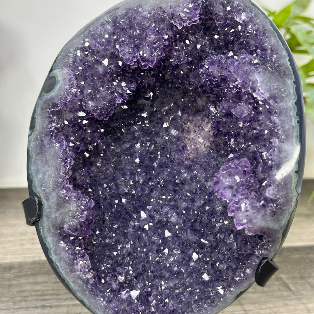 Natural Amethyst Geode on Stand from Uruguay - MWS3352