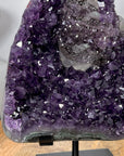 Natural Amethyst, Calcite & Black Hematite Crystal Specimen - MWS3095