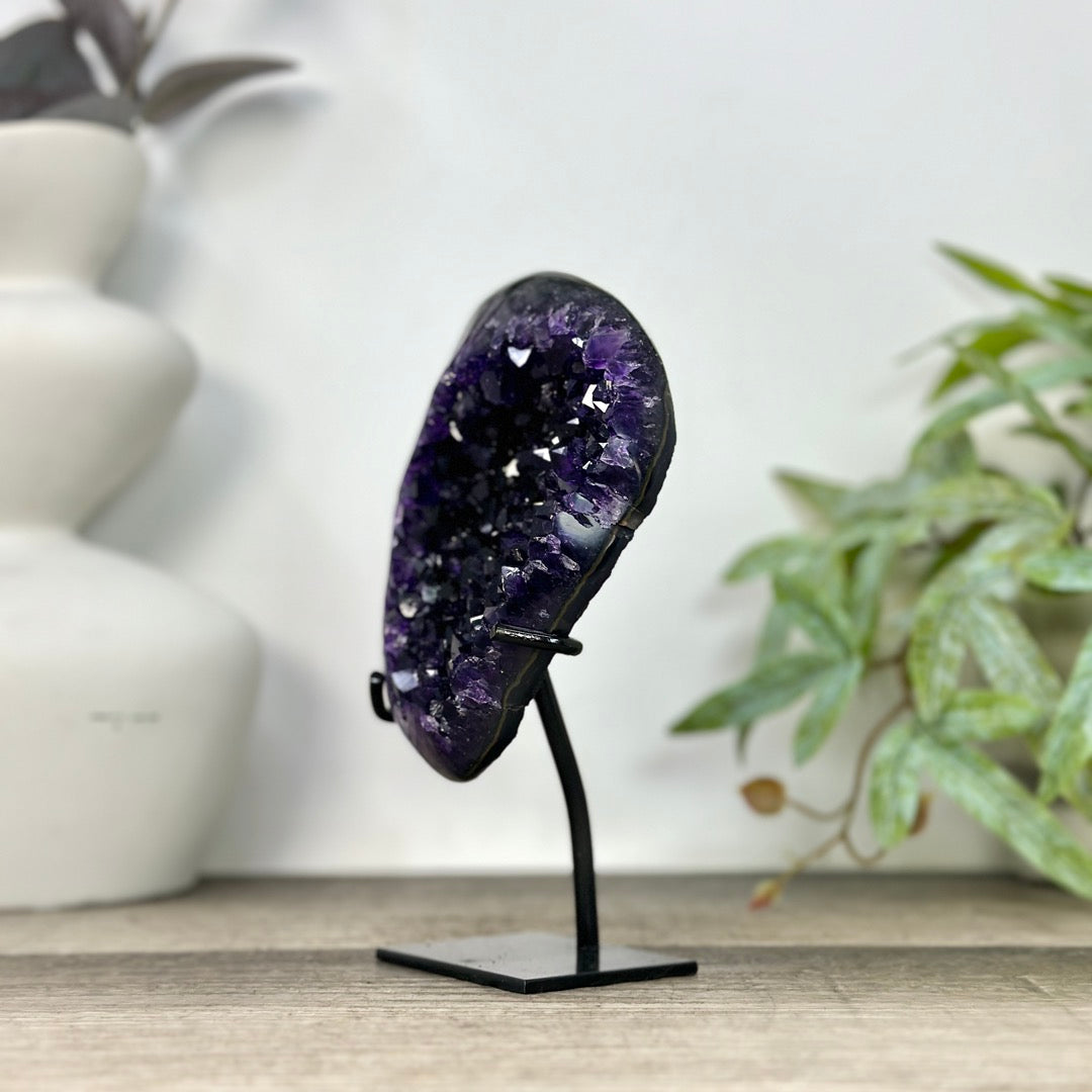 Top Grade Natural Amethyst Stone on Stand - MWS3269