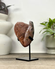 Natural Fire Quartz Cluster on Stand - MWS3369