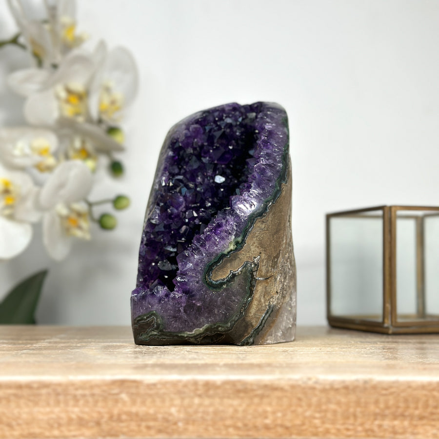 Amethyst Crystal Geode Stand-Up Specimen - CBP1160