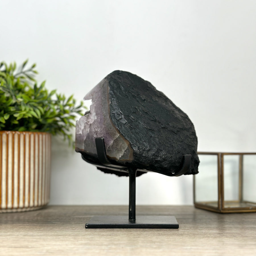 Natural amethyst Geode with Calcite Formation - MWS2424