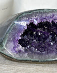 Natural Amethyst Geode with Green Jasper Shell From Uruguay - STGE0113