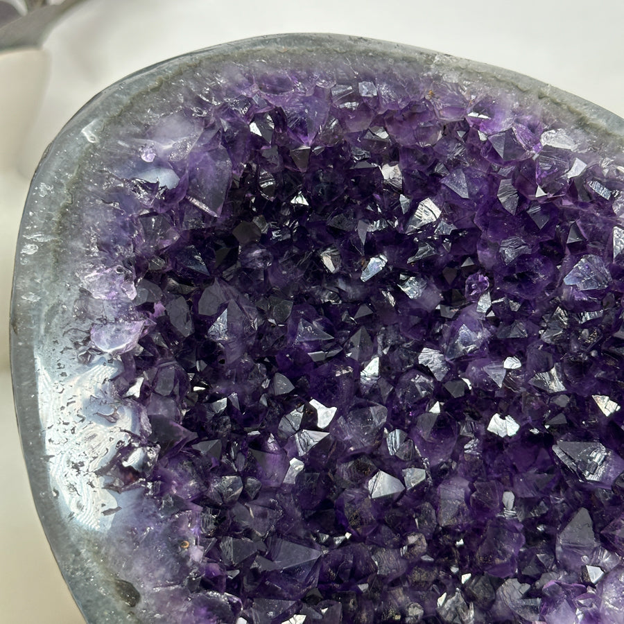 Uruguayan Amethyst Geode on Metal Stand - MWS3105