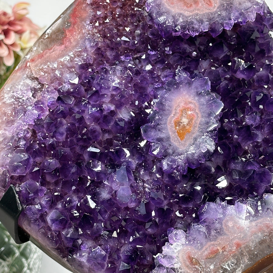 Beautiful Large Amethyst &amp; Pink Jasper Specimen - MWS1234