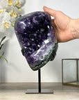 Natural Amethyst Geode with Large Deep Purple Crystals - MWS2484