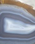 Natural Blue Banded Agate Slice - SLC0003