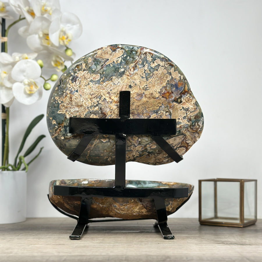 Stunning Natural Amethyst &amp; Green Jasper Geode - MWS1928