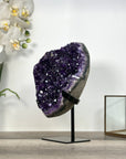 Amethyst Crystal Cluster on Stand - Purple Mineral Display for Home Decor - MWS2639