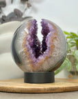 Huge Natural Amethyst & Agate Sphere Geode - SPH0169