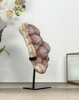 Natural Rainbow Quartz Cluster on Metal Stand - MWS2855