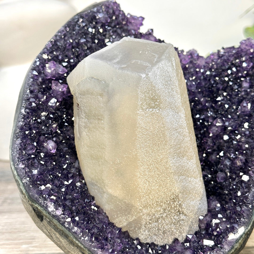 Huge Amethyst with Outstanding Natural Calcite Formation - CBP1413