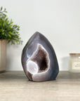 Amethyst & Agate Flame Carving Geode - FST0153