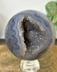 Banded Agate & Druzy Sphere Geode - SPH0225