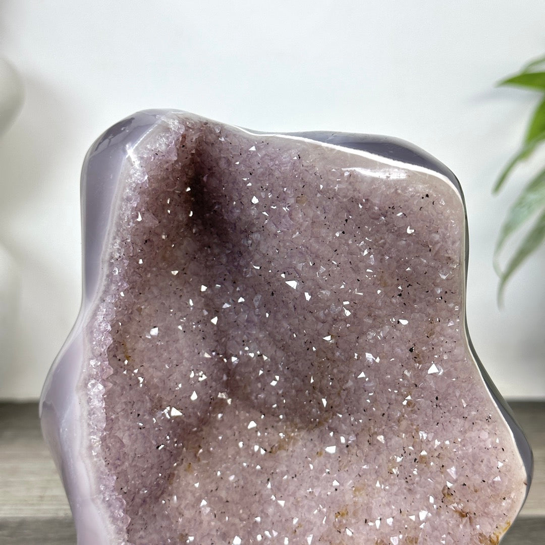 Natural Amethyst, Agate &amp; Jasper Art Statement Piece for Home Decor - CBP1392