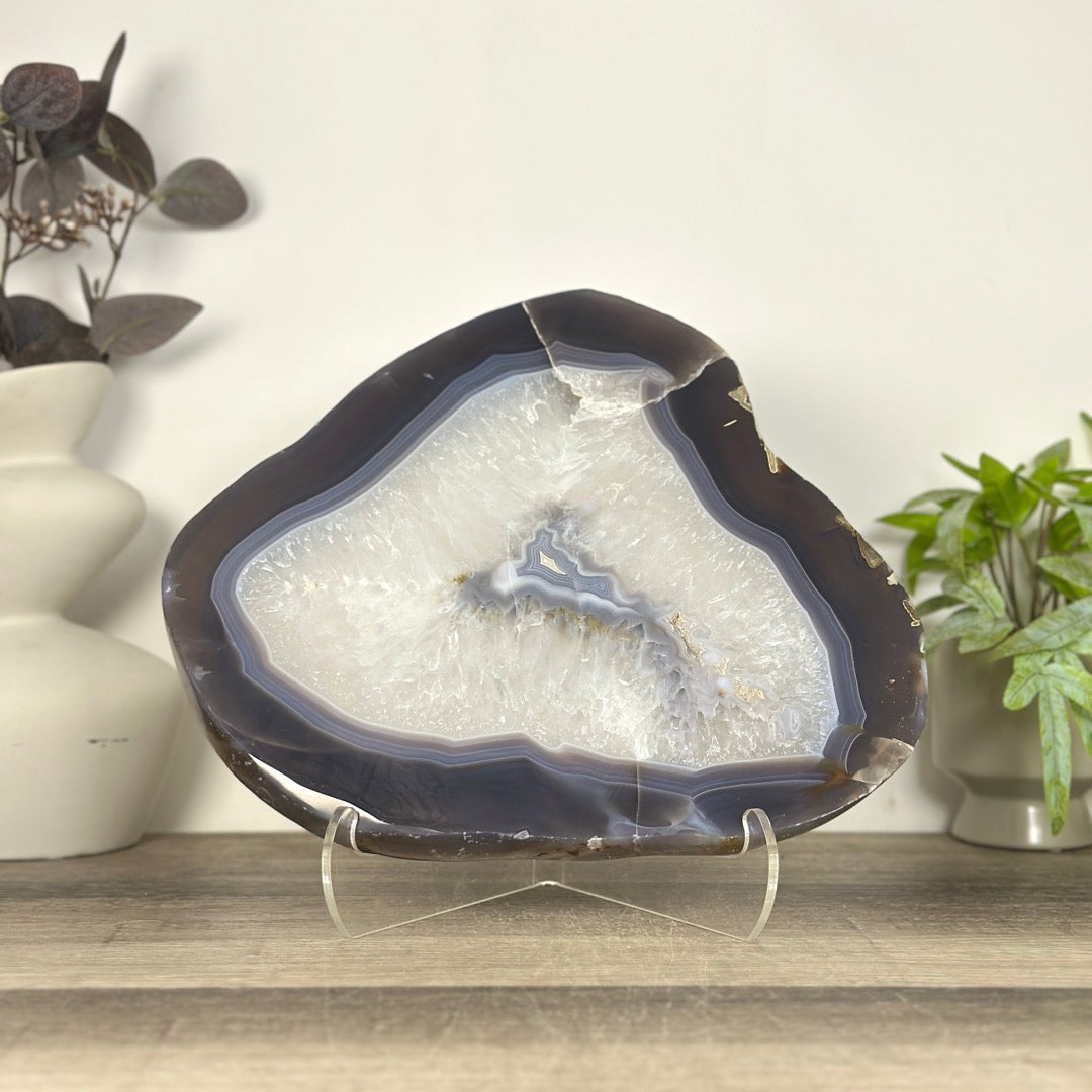 XL Blue Banded Agate Slice - SLC0025