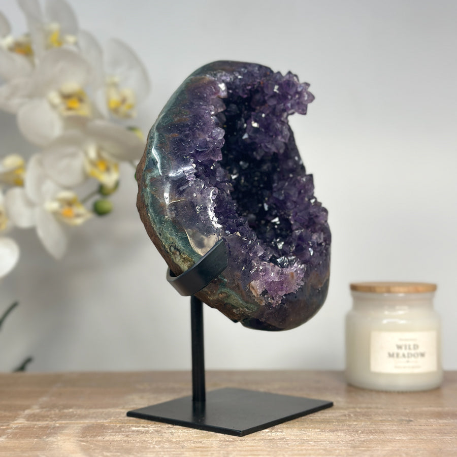 Stunning Amethyst Geode with Stalactite Flowers - MWS1393