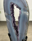 Blue Banded Agate & Amethyst Geode Portal - MWS3000