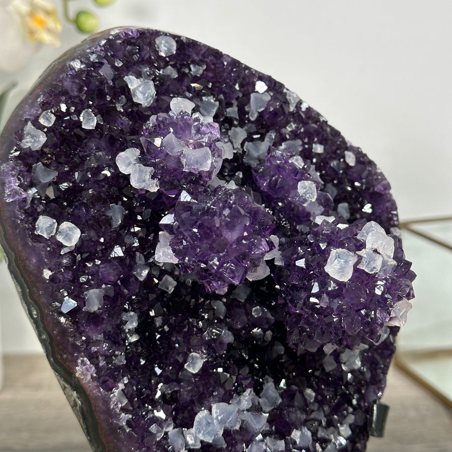 Deep Purple Amethyst Crystal Cluster for Home Decor Display - MWS2616