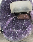 Amethyst Geode with Calcite Formation on Stand – Natural Crystal Specimen - MWS2875