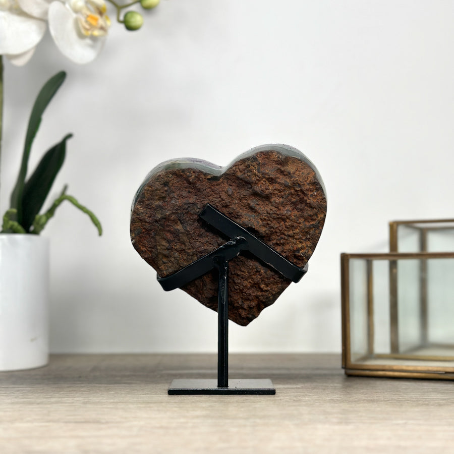 Top Grade Amethyst Stone Heart Carving - HST0306