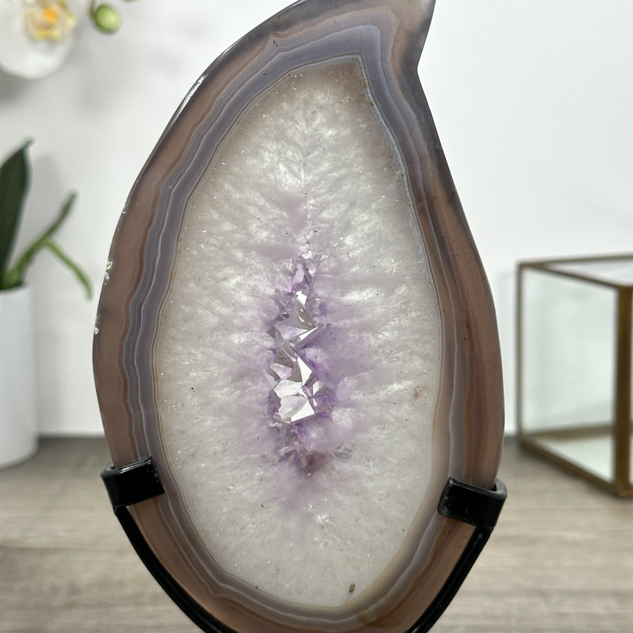 Natural Blue Banded Agate &amp; Quartz - MWS3007