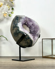 Natural Amethyst Geode wih Calcite Crystal interior - MWS3018