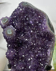 Natural Deep Purple Amethyst Cluster on Metal Stand - MWS3104