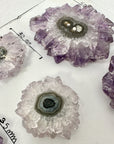 Unique Amethyst Stalactite Slices Set - Natural Crystal for Handmade Jewelry - STS0082