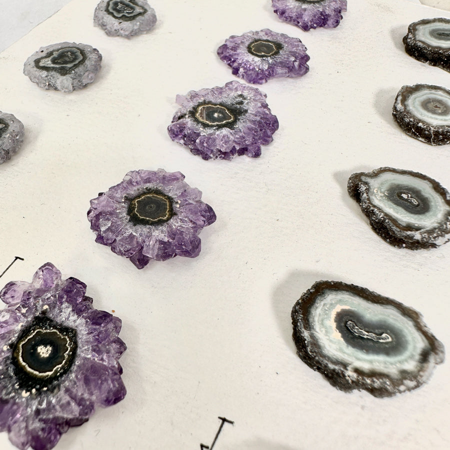 Amethyst Genuine Stalactite Slices Flat - Perfect for Crafting Unique Jewelry - STS0057