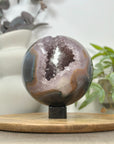 Large NaturalAmethyst & Agate Sphere Geode - SPH0166