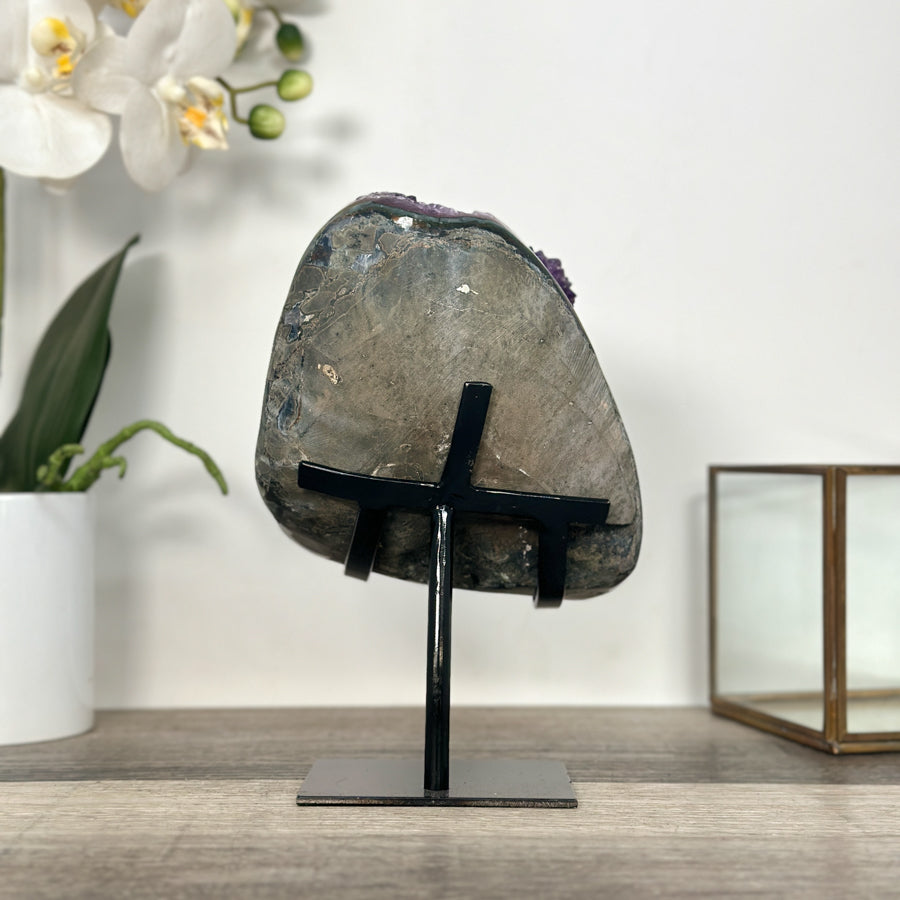 Amethyst Crystal Cluster on Stand for Home Decor Display - MWS2643