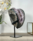Unique Amethyst Geode Display with Calcite Inclusions for Collector Display - MWS2696