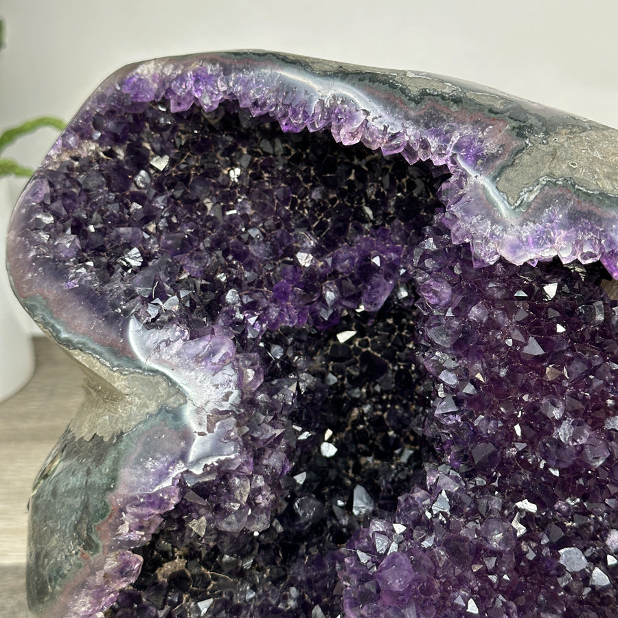 Huge Natural Amethyst Stone Geode with Rare Calcite Formation - MWS2836