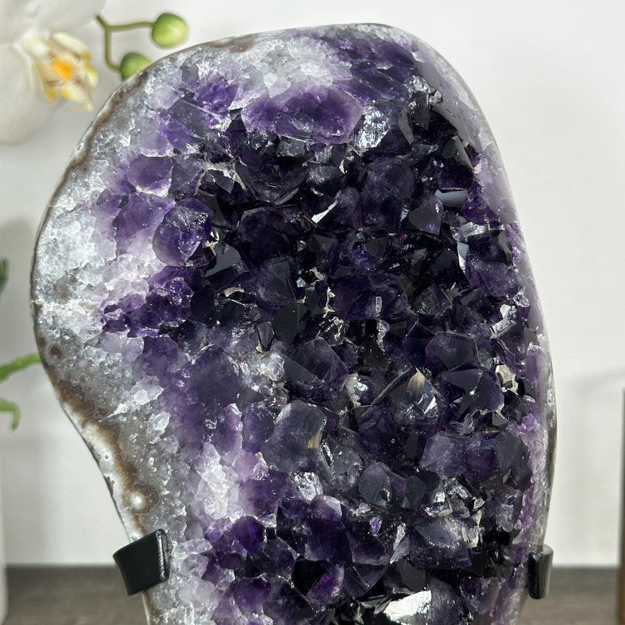Natural Amethyst Cluster on Metal Stand - MWS3020