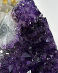 Large Amethyst Cluster on Metal Stand with Super Shinny Crystals - MWS2736