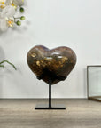 Deep Purple Natural Amethyst Stone Heart - HST0334