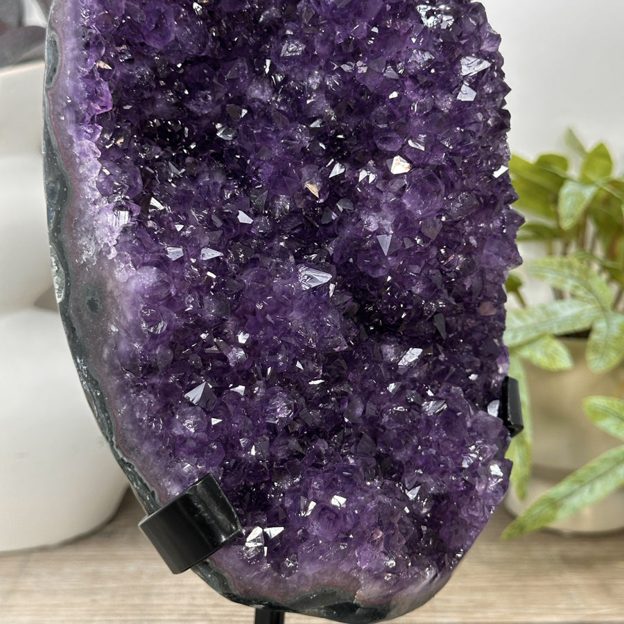 Large Natural Amethyst Stone on Ston from Uruguay - MWS3174