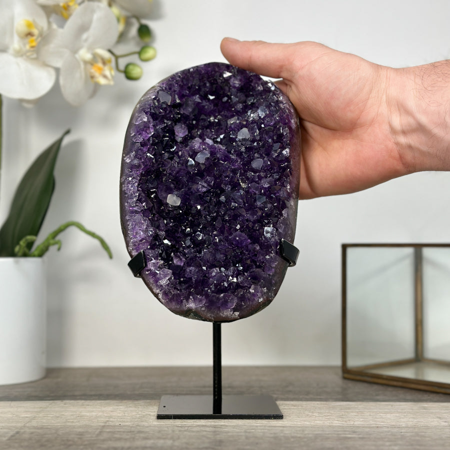 Deep Purple Amethyst Crystal Cluster for Home Decor Display - MWS2633