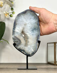 Agate & Quartz Geode Slice Portal with Sugar Druzy Center - MWS2911