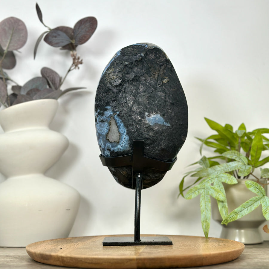 Large Natural Amethyst Geode on Metal Stand - MWS3136