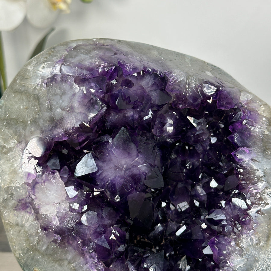 Amethyst Geode with Deep Purple Crystals for Home Decor - MWS2615