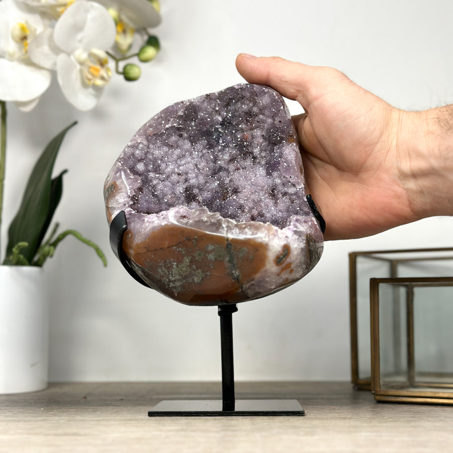 Unique Natural Sugar Amethyst Crystal Geode - MWS2178
