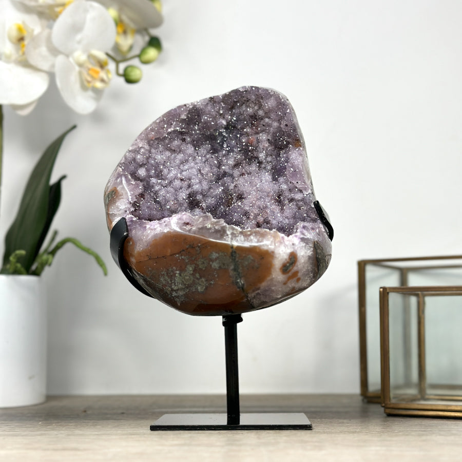 Unique Natural Sugar Amethyst Crystal Geode - MWS2178